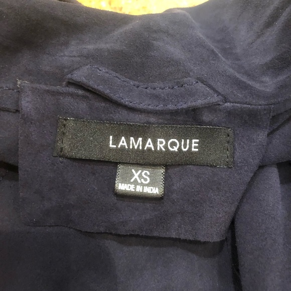 Sold!!! navy suede cascade jacket new xs - Picture 8 of 8